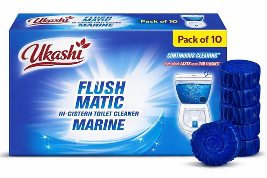 Automatic Flush Toilet Bowl Cleaner Tablets (Pack of 10) – Blue Toilet Tank Cleaner with Lemon Fragrance | Deep Clean & Odor Removal
